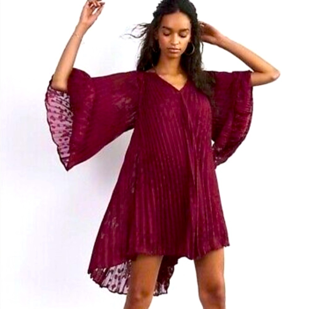 Anthropologie red swing dress